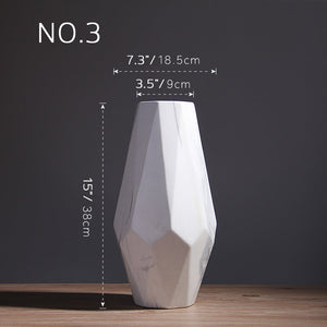 Imitation Marble Ceramic Table Vase - HOUSYE