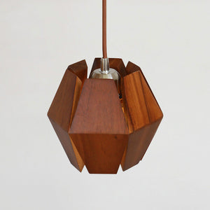 Bar Polyhedral Wooden Pendant - HOUSYE