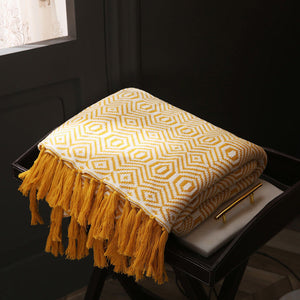 Fringed Cotton Blanket - HOUSYE