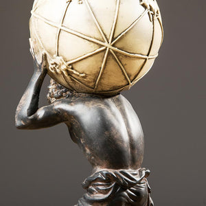 Vintage Resin Bronze Atlas Sculpture - HOUSYE