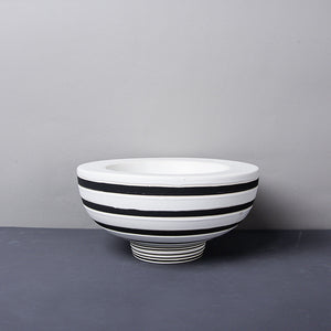 Ceramic Striped Vase - HOUSYE