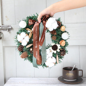 Cotton Pinecone Rattan Woven Christmas Garland - HOUSYE