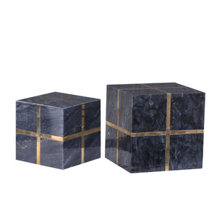 Black White Quare Marble Stone - HOUSYE