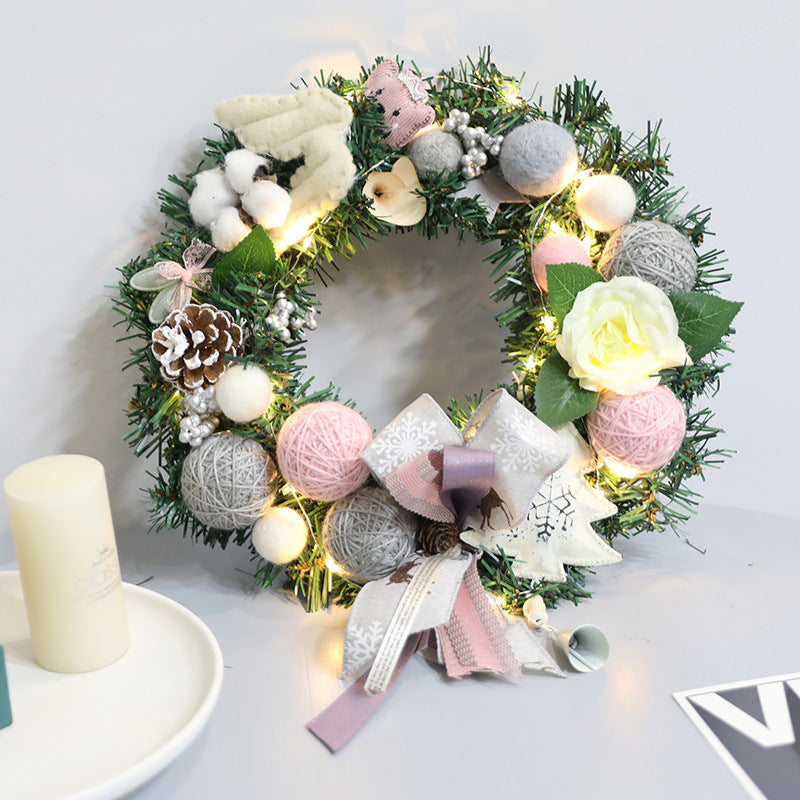 Christmas Pink Felt Garland - HOUSYE