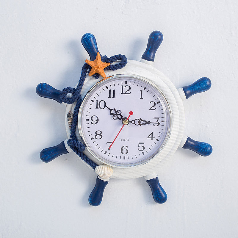 Wooden Mediterranean Helmsman Clock - HOUSYE