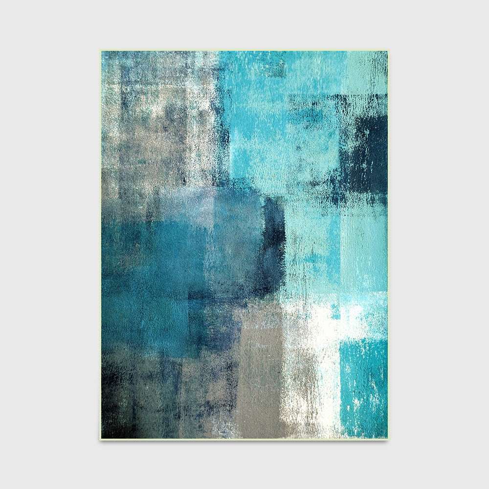 Blue and White Watercolor Rectangular Rugs - HOUSYE