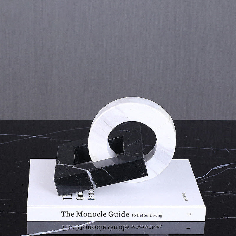 Natural Marble Loop Table Ornament - HOUSYE