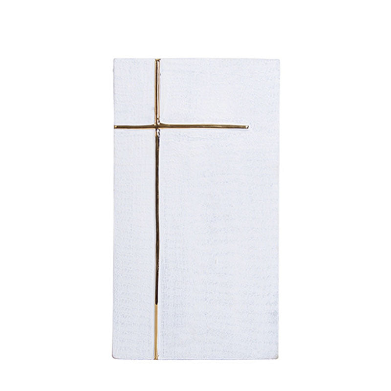 Modern Ceramic Creative Cross Golden Square Vase - HOUSYE