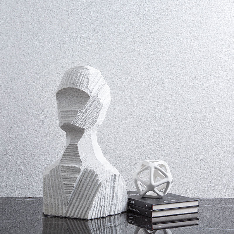 Minimalist Nordic Resin Creative Striped Character Design - HOUSYE