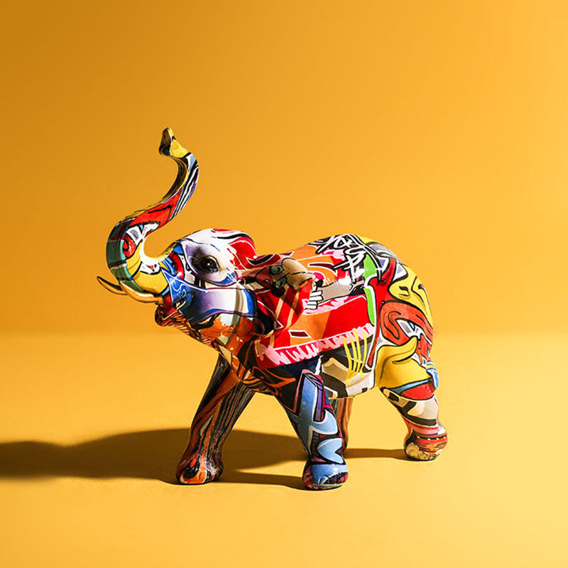 Modern Colorful Elephant Resin Crafts - HOUSYE