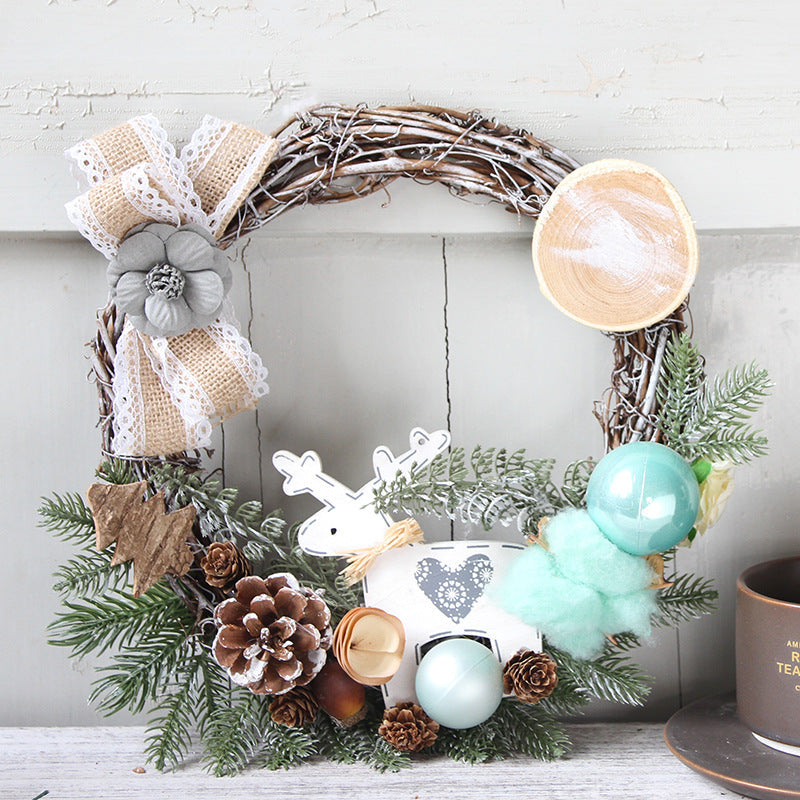 Christmas Hand Made Rattan Wreath - HOUSYE