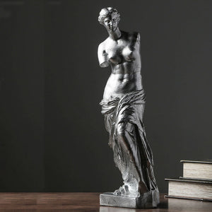 Vintage Silver Venus Resin Sculpture - HOUSYE