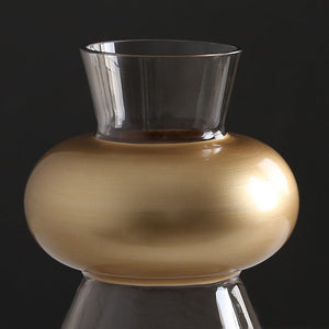 Creative Modern Minimalist Glass Cone Golden Vase - HOUSYE