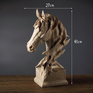 Horse Head Sculpture Decor Objects - HOUSYE