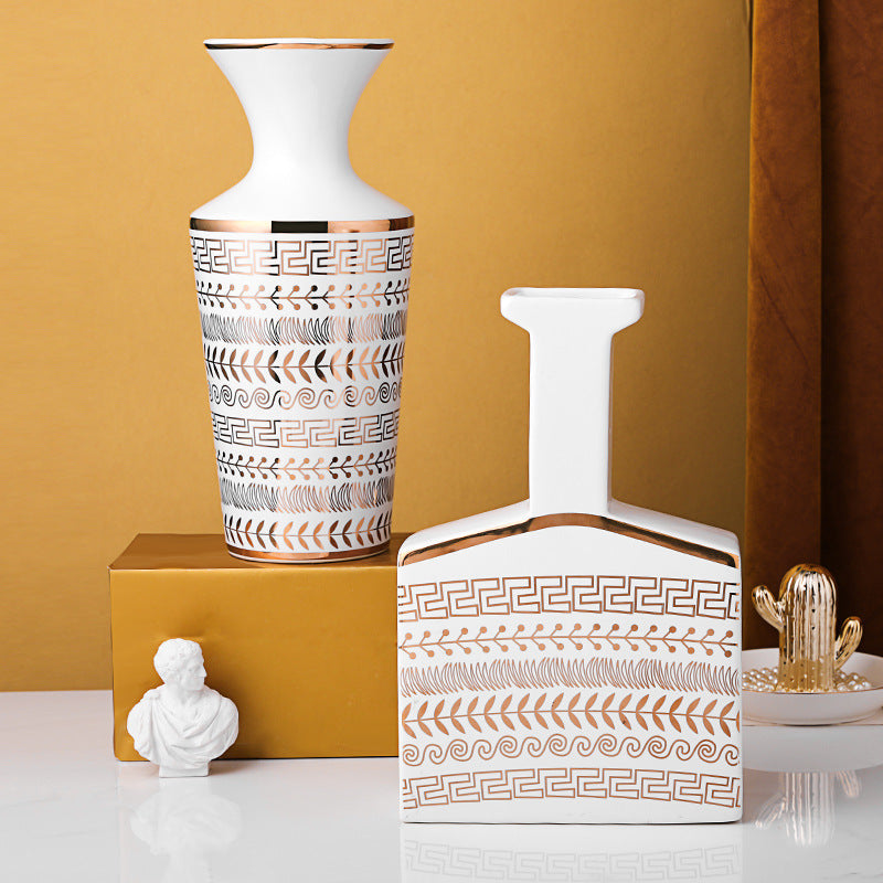 Modern Simple Pattern Ceramic Vase - HOUSYE