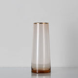 Colored Transparent Golden Line Glass Vase - HOUSYE