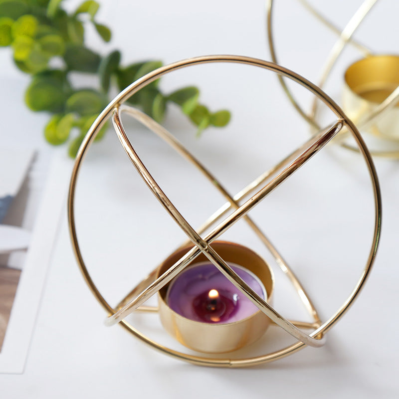 Metal Geometry Candle Holder - HOUSYE