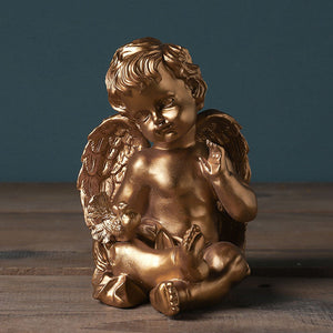 Modern Gold and White Angel Resin Crafts - HOUSYE