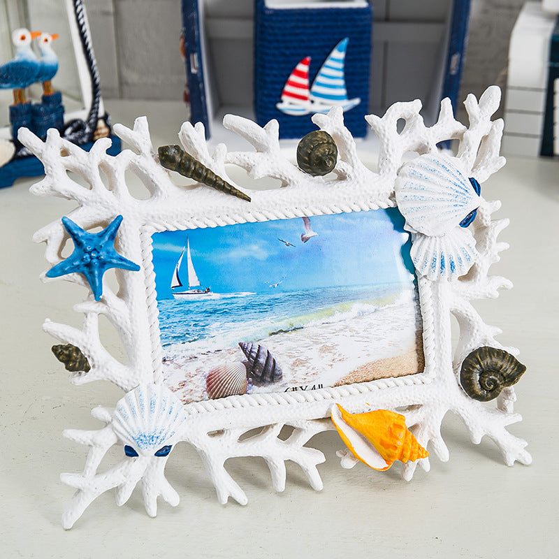 Coral Shell Picture Frame - HOUSYE