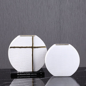 Modern Minimalist Cross Round Vase - HOUSYE