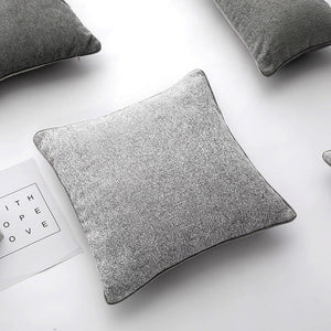 Gray Square Pillow Cover - HOUSYE