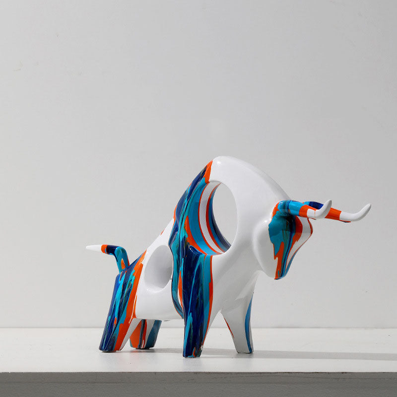 Nordic Light Luxury Art Colorful Cow Crafts - HOUSYE