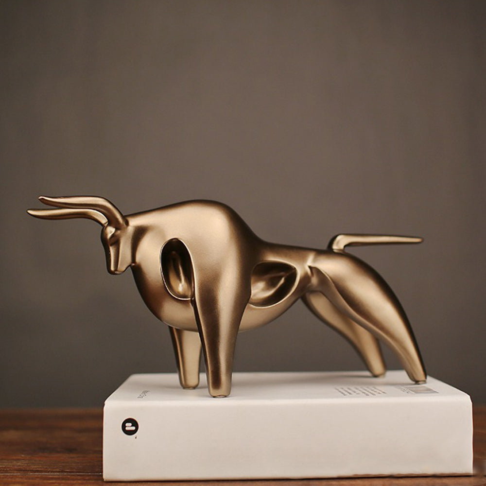 Lucky Cow Abstract Sculpture Decor Ornament - HOUSYE