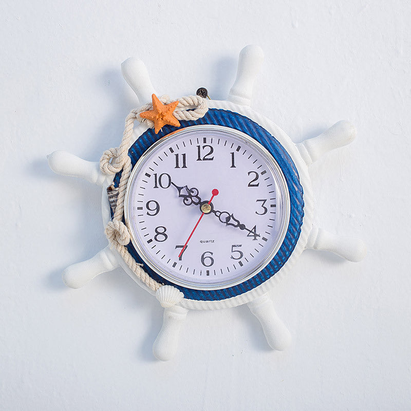 Wooden Mediterranean Helmsman Clock - HOUSYE