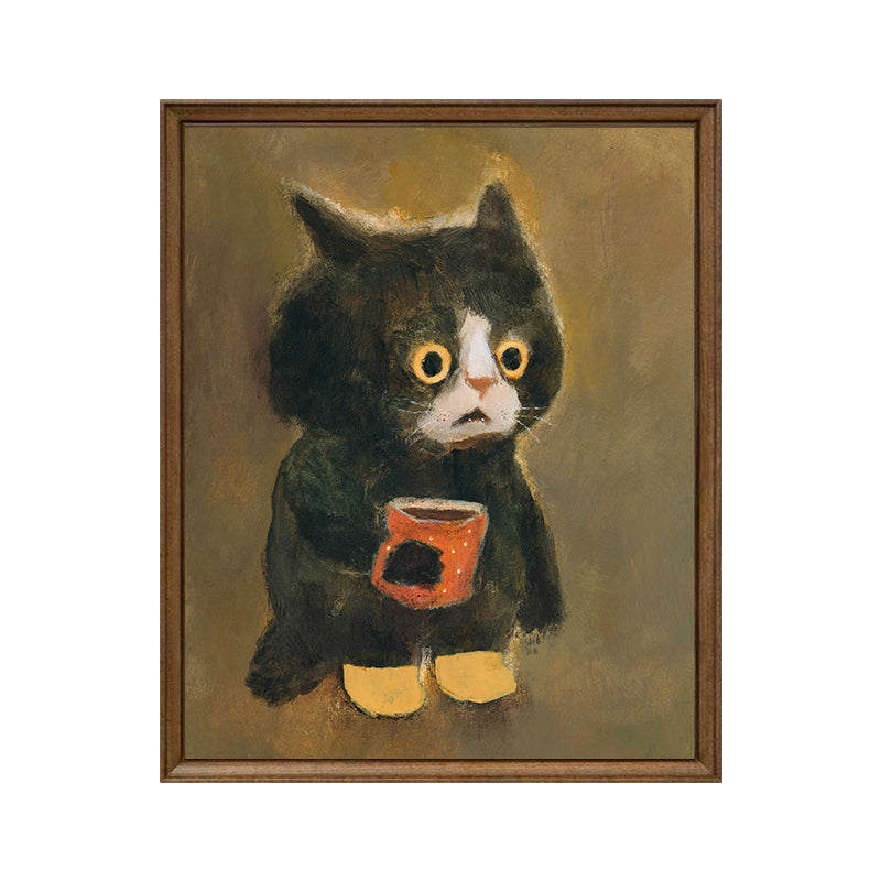 Black Cat Oil Painting