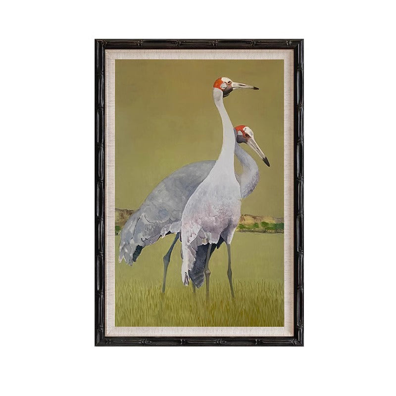 Couple Crane Oil Painting