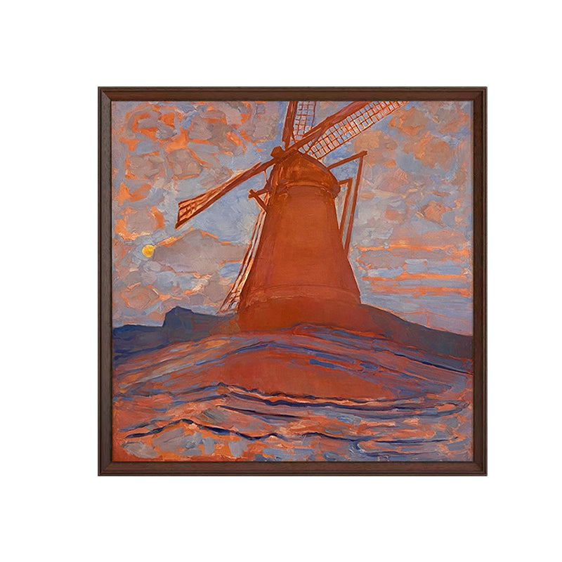 Dutch Windmill House Oil Painting