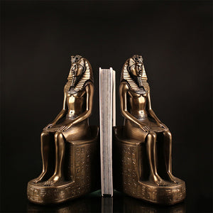 Egyptian Pharaoh Sculpture Bookends - HOUSYE