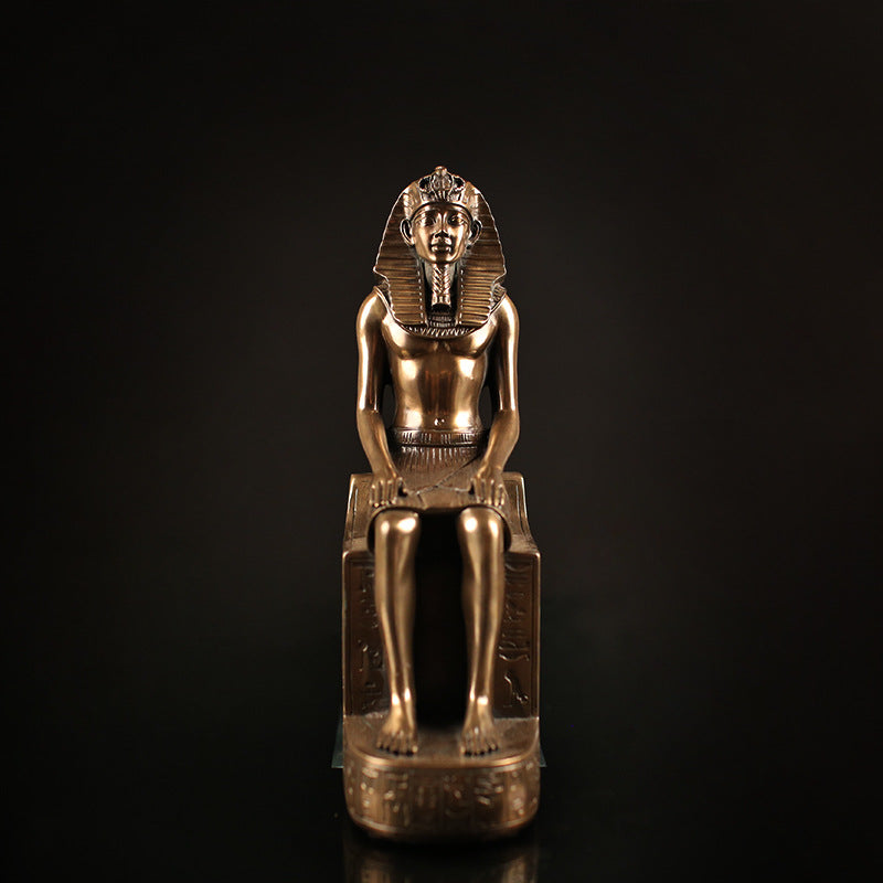 Egyptian Pharaoh Sculpture Bookends - HOUSYE