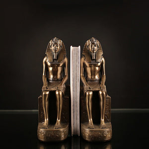 Egyptian Pharaoh Sculpture Bookends - HOUSYE