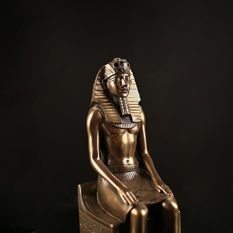 Egyptian Pharaoh Sculpture Bookends - HOUSYE