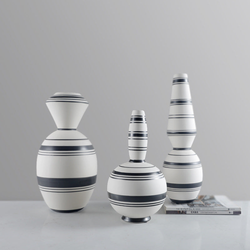 Monochrome Elegance Vase