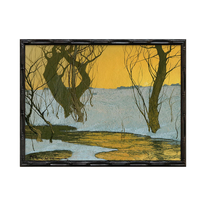 Oil Painting Lakeside Woods