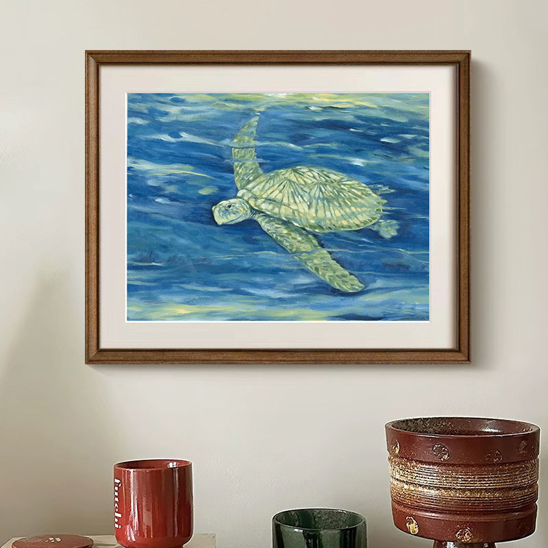 Oil Painting of Sea Turtle