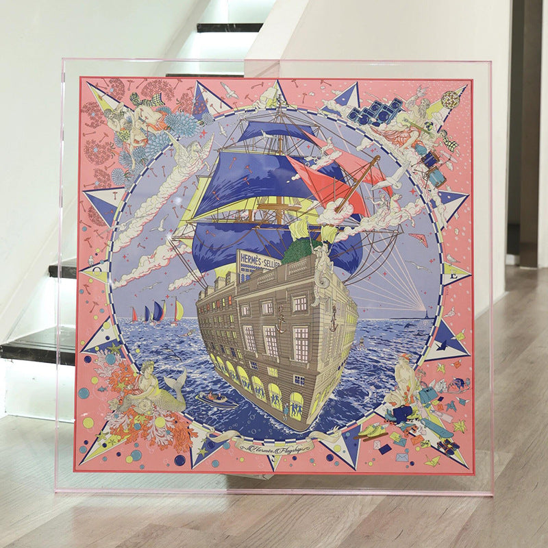 Silk Scarf Nautical Wall Art