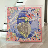 Silk Scarf Nautical Wall Art