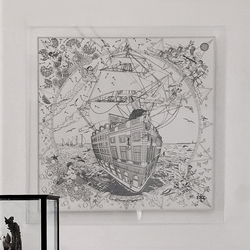 Silk Scarf Nautical Wall Art