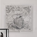 Silk Scarf Nautical Wall Art