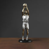 Silver Gold Basketball Player Sculpture - HOUSYE