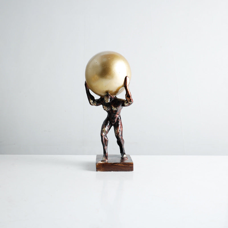 Sisyphus Figure Sculpture