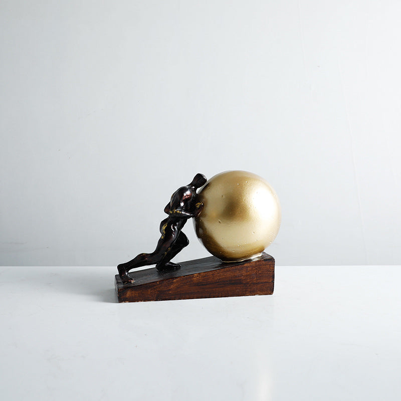 Sisyphus Figure Sculpture