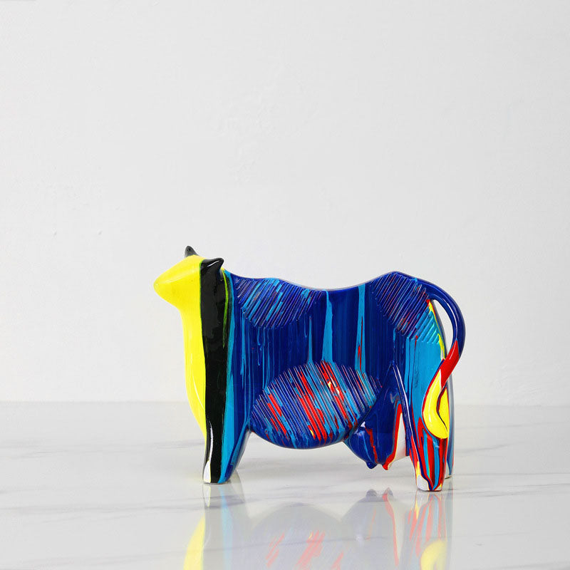 Art Abstract Cow Animal Crafts - HOUSYE