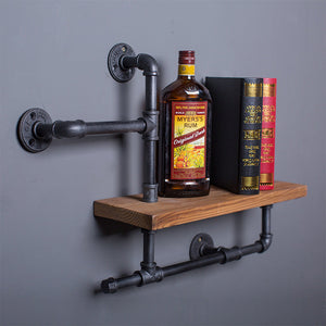 Solid Wood Clapboard Water Pipe Bookshelf - HOUSYE