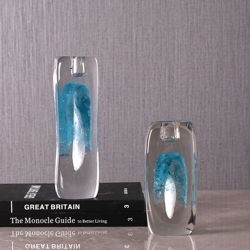 Modern Minimalist Handmade Glass Candle Holder - HOUSYE