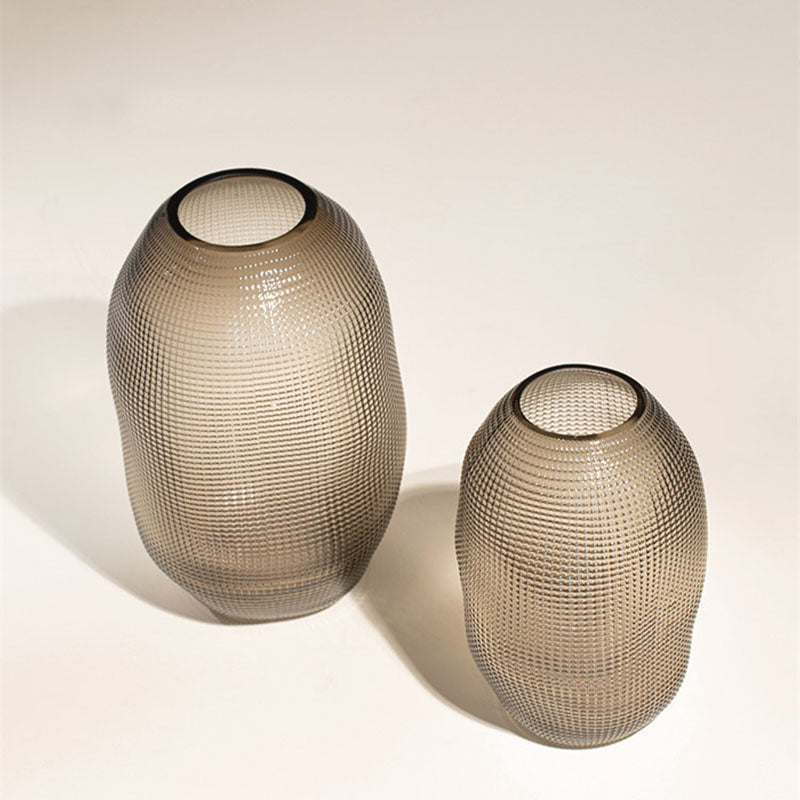 Modern Simple Brown Glass Vase - HOUSYE