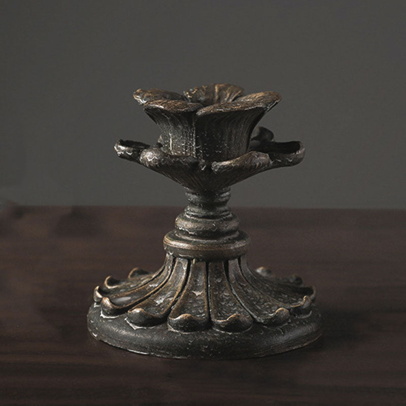 Vintage Resin Bronze Candle Holder - HOUSYE